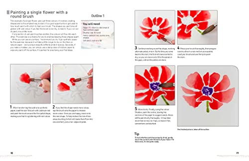 Watercolour Flowers for the Absolute Beginner (Absolute Beginner Art)