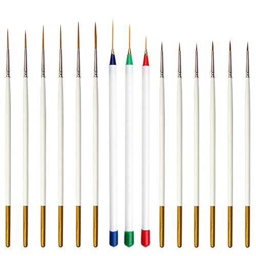 Detail Fine Paintbrush Artist Paint Brush Set Tip | for Miniature Acrylic Script Liner Model Oil Watercolor Nail Art Painting