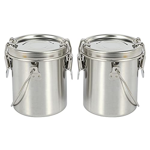 Dciustfhe 2 Pack Artist Portable Painting Brush Washing Bucket Wash Pen Pot Steel Watercolor Oil Paint Brush Washer Art Supplies