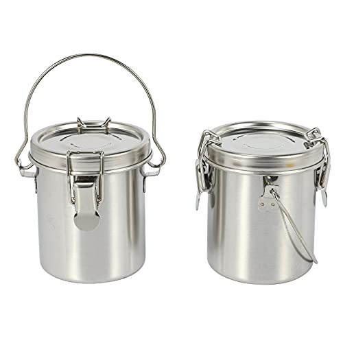 Dciustfhe 2 Pack Artist Portable Painting Brush Washing Bucket Wash Pen Pot Steel Watercolor Oil Paint Brush Washer Art Supplies