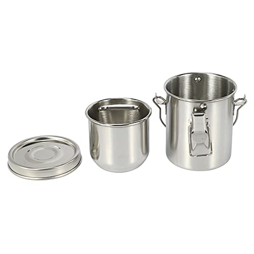 Dciustfhe 2 Pack Artist Portable Painting Brush Washing Bucket Wash Pen Pot Steel Watercolor Oil Paint Brush Washer Art Supplies