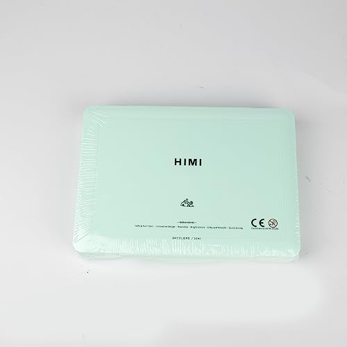 HIMI Gouache Paint Set, 24 Colours x 30ml with 3 Brushes & a Palette, Unique Jelly Cup Design, Non-Toxic, Guache Paint for Canvas Watercolour Paper - Perfect for Beginners, Students, Artists(Green)