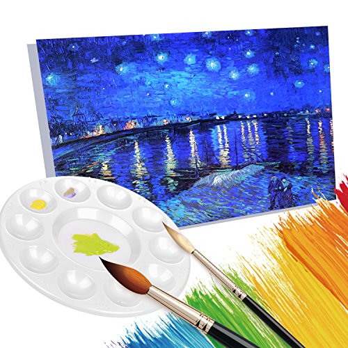 CENTSTAR 15 Pcs Round Paint Tray Palettes Plastic for Acrylic Oil Watercolor Craft DIY Art Painting Palettes, White (15 PCS)