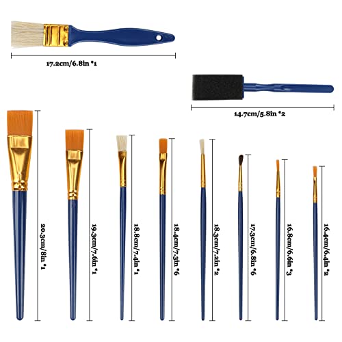 Halobios 25 PCS Paint Brushes Set Acrylic Painting Brushes Professional Watercolor Oil Painting Brush for Kids and Adults