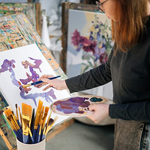 Halobios 25 PCS Paint Brushes Set Acrylic Painting Brushes Professional Watercolor Oil Painting Brush for Kids and Adults