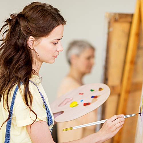 6 Pieces Paint Brush Set Oil Paint Art Brushes Nylon Hair Fine Detail Painting Brushes Pointed Tip Paint Brush for Art Painting, Watercolor, Nail Painting, Miniatures, Artists