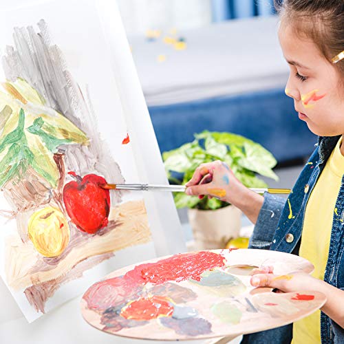 6 Pieces Paint Brush Set Oil Paint Art Brushes Nylon Hair Fine Detail Painting Brushes Pointed Tip Paint Brush for Art Painting, Watercolor, Nail Painting, Miniatures, Artists