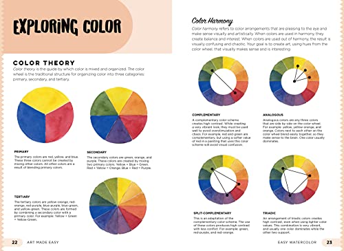 Easy Watercolor: Simple step-by-step lessons for learning to paint in watercolor (1) (Art Made Easy)