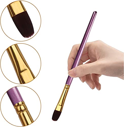 Paint Brushes Set 10 PCS Nylon Hair Paint Brushes for Acrylic Oil Watercolor Gouache Painting Face Paint Brushes for Children and Adults