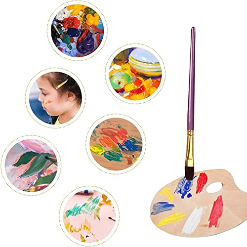 Paint Brushes Set 10 PCS Nylon Hair Paint Brushes for Acrylic Oil Watercolor Gouache Painting Face Paint Brushes for Children and Adults