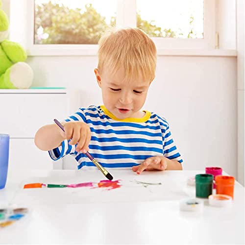 Paint Brushes Set 10 PCS Nylon Hair Paint Brushes for Acrylic Oil Watercolor Gouache Painting Face Paint Brushes for Children and Adults