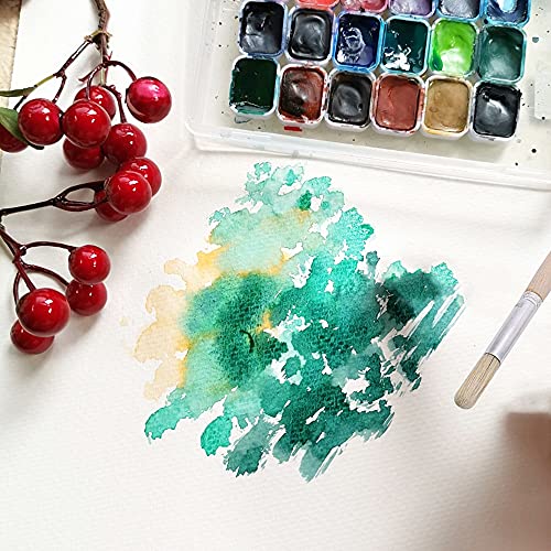 6 Pcs Natural Bristle Paint Brushes Wooden Stencil Brush Paint Template Brush Art Painting Brushes for Watercolor Painting Oil Painting Card Making DIY Art Crafts Project