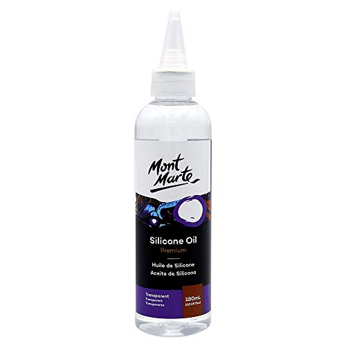 Mont Marte Premium Silicone Oil 6oz (180ml) for Acrylic Pouring Paint Cells and Fluid Art.