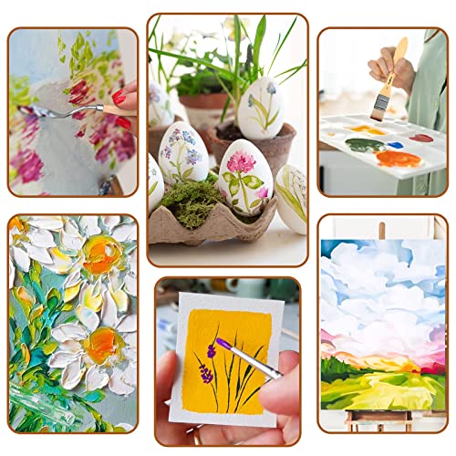 Nicpro 25PCS Paint Brush Set, Professional Enhanced Synthetic Artist Paint Brushes for Art Supplies, Acrylic, Watercolour, Oil & Gouache Painting - with Case Canvas Roll and Palette Knife