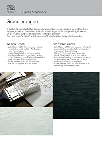 Winsor & Newton Galleria Gesso Primer 1 L, ACFGGP1L,White Gesso Primer