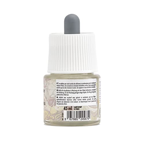 Pébéo - Studio Acrylics - Silicone Oil - Pouring Auxiliary for Acrylic Painting - Flow Techniques, Pouring and Cell Formation - Dropping Glass Bottle for Optimal Dosage - 1x Bottle 45 ml, Transparent