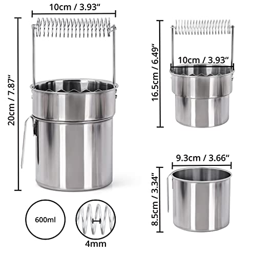 Kurtzy Stainless Steel Paint Brush Cleaner Washer - Leak Proof Portable Double Layer Artist Brush Cleaner with Wash Tank, Removable Filter Screen and Holder Spring - For Oil Art Painting