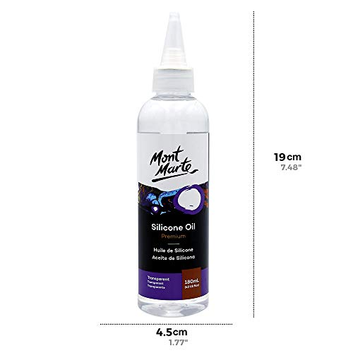 Mont Marte Premium Silicone Oil 6oz (180ml) for Acrylic Pouring Paint Cells and Fluid Art.