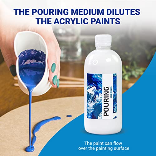 7 Artists Professional Pouring Medium For Acrylic Paint 1000 ml - Acrylic Pouring Medium | Paint Pouring Kit | Acrylic Pouring Paint Set | Acrylic Pouring Kit