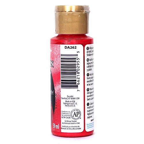 Deco Art Americana Acrylic Metallic Paint, Festive Red,59 ml (Pack of 1)