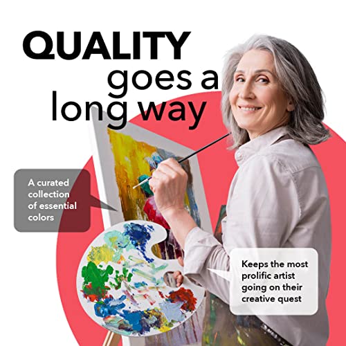 Castle Art Supplies 12 Large 75ml Acrylic Paints Set Tubes for Adults Artists Children Kids | Ideal Acrylic Paint Sets for Crafts Canvas Wood Ceramic Fabric and Nail Art Painting