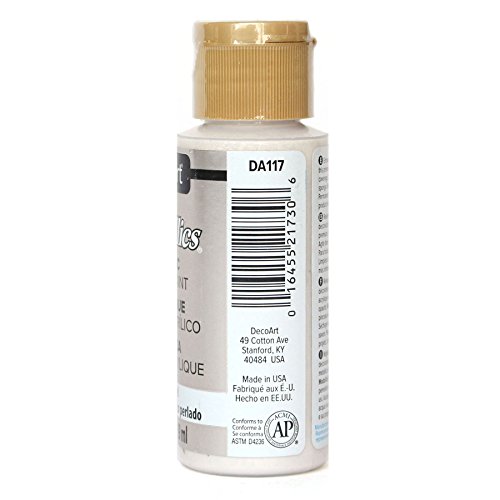 Deco Art Americana Acrylic Metallic Paint, White Pearl,59 ml (Pack of 1)