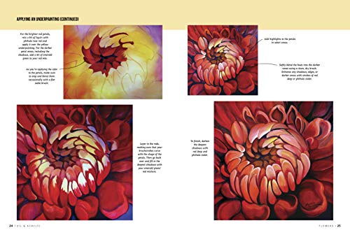 Oil & Acrylic: Flowers: Learn to paint step by step (How to Draw & Paint)