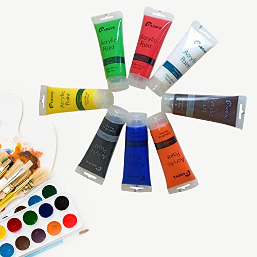 Arts 8 Tubes of Assorted Colour Acrylic Paint - 120ml Tubes (1)