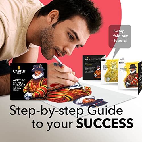 Castle Art Supplies 12 Large 75ml Acrylic Paints Set Tubes for Adults Artists Children Kids | Ideal Acrylic Paint Sets for Crafts Canvas Wood Ceramic Fabric and Nail Art Painting