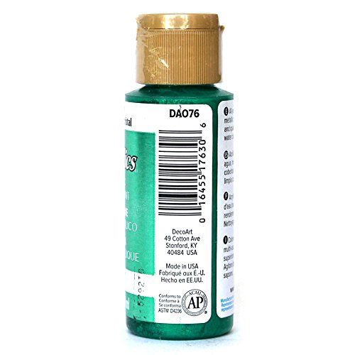 Deco Art Americana Acrylic Metallic Paint, Crystal Green, 59 ml (Pack of 1)