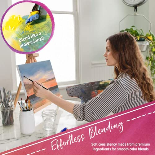 Crafts 4 ALL Acrylic Paint Set - 60 Paints for Canvas, Wood, Ceramic & Fabric – Non-Toxic, Vibrant Pigments for Beginners, Students and Professional Artists - Art Supplies