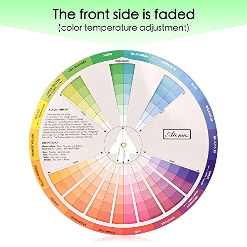 Creative Colour Wheel, Paint Mixing Learning Guide Art Class Teaching Tool for Makeup Blending Board Chart Color Mixed Guide Mix Colours (9.25in)