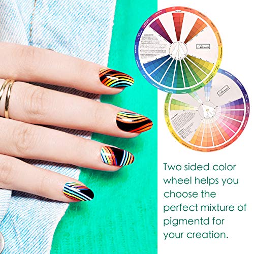 Creative Colour Wheel, Paint Mixing Learning Guide Art Class Teaching Tool for Makeup Blending Board Chart Color Mixed Guide Mix Colours (9.25in)