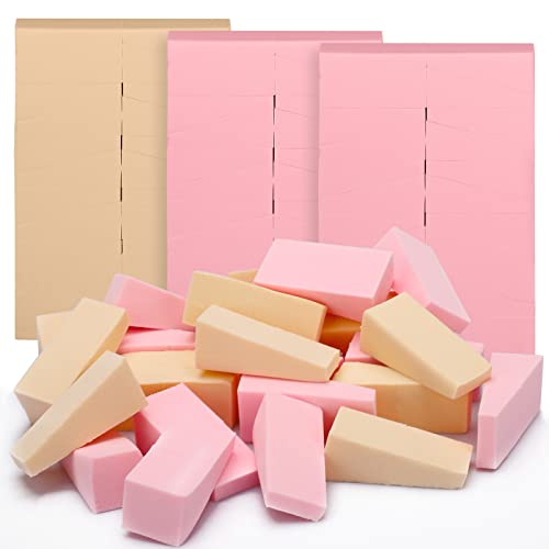 72Pcs Mini Makeup Sponges,Wedge Shaped Beauty BlendersFor Face Curve Blending,Reusable Foundation Sponge for Liquid Makeup,Powder,Cream,Nails Art Triangle Cosmetic Tool