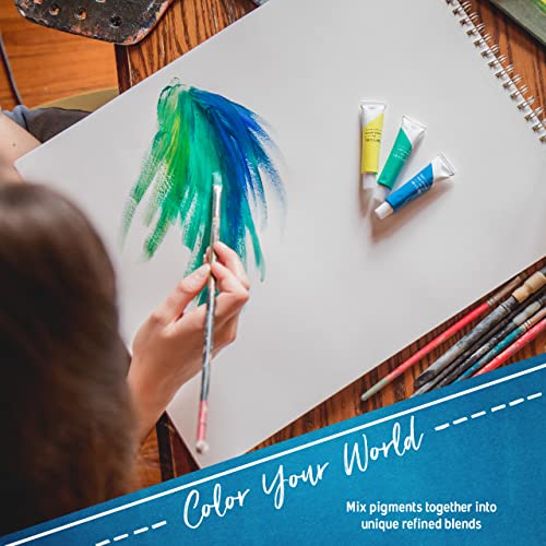 Crafts 4 ALL Acrylic Paint Set - 60 Paints for Canvas, Wood, Ceramic & Fabric – Non-Toxic, Vibrant Pigments for Beginners, Students and Professional Artists - Art Supplies