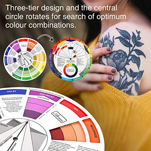 Creative Colour Wheel, Paint Mixing Learning Guide Art Class Teaching Tool for Makeup Blending Board Chart Color Mixed Guide Mix Colours