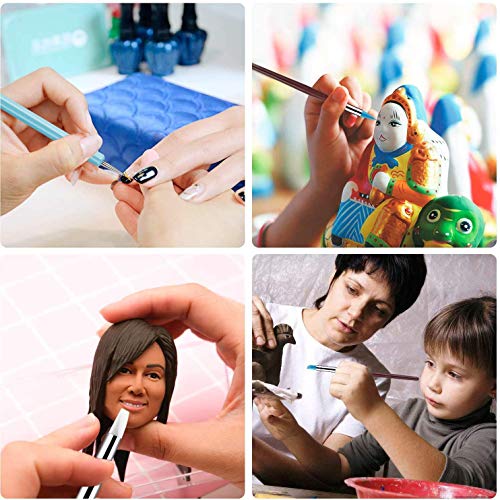10 PCS Silicone Polymer Clay Sculpting Tool Pen Rubber Tip Color Shaping Wipe Out Carving Pen Brush Modeling Dotting Tool Pottery Craft