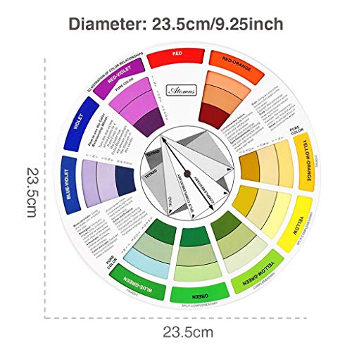 Creative Colour Wheel, Paint Mixing Learning Guide Art Class Teaching Tool for Makeup Blending Board Chart Color Mixed Guide Mix Colours