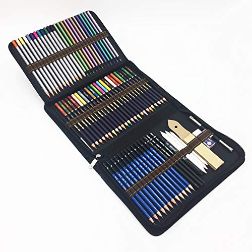 TVGO 72 Piece Drawing Pencils, Colouring Pencils and Sketch Pencils Set - Ideal for Beginners & Pro Artists Drawing Art, Sketching, Shading & Colouring