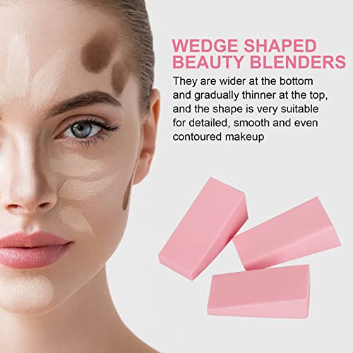 72Pcs Mini Makeup Sponges,Wedge Shaped Beauty BlendersFor Face Curve Blending,Reusable Foundation Sponge for Liquid Makeup,Powder,Cream,Nails Art Triangle Cosmetic Tool