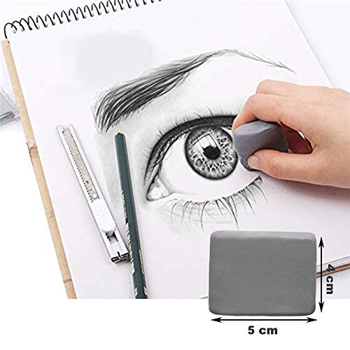 EuTengHao 22 Pieces Blending Stumps and Tortillions Set with 2 Sandpaper Pencil Sharpener, 1 Pencil Extension Tool and 1 Eraser for Student Sketch Drawing Accessories
