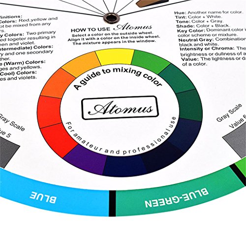 Creative Colour Wheel, Paint Mixing Learning Guide Art Class Teaching Tool for Makeup Blending Board Chart Color Mixed Guide Mix Colours