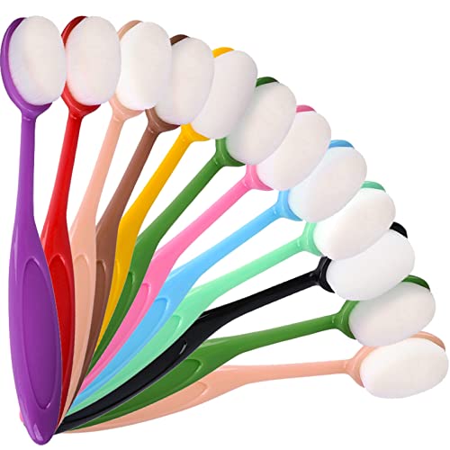 Blending Brushes for Crafts, Ink Blending Brushes 12Pcs Blending Brushes Set Colorful Painting Brushes Background Stencil Brushes Painting Tool for Paper Crafter Cardmaking Stamp Scrapbooking