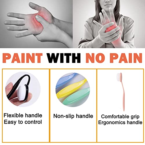 Blending Brushes for Crafts, Ink Blending Brushes 12Pcs Blending Brushes Set Colorful Painting Brushes Background Stencil Brushes Painting Tool for Paper Crafter Cardmaking Stamp Scrapbooking