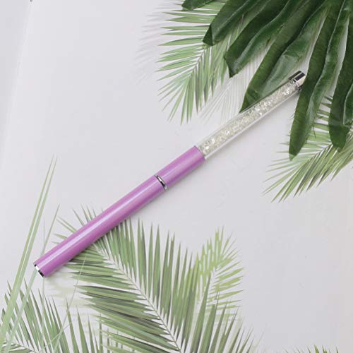 Nail Art Brush, Ombre Nail Brush with Rhinestone Handle Manicure Drill Drawing Nails Brush Pen for Gel Nails