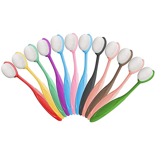 Blending Brushes for Crafts, 12PCS Craft Ink Blending Brushes Colorful Painting Brushes Background Stencil Brush Set Makeup Blush Artist Craft Tool for Painting, Drawing, Card Making, Stamp, Stencil