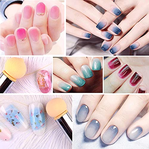 5pcs Nail Art Sponge with 20 Replacement Heads Nail Art Rendering Tools Double Head Ombre Sponge Manicure Brush for Women's Nail Decoration DIY Creative Nail Art