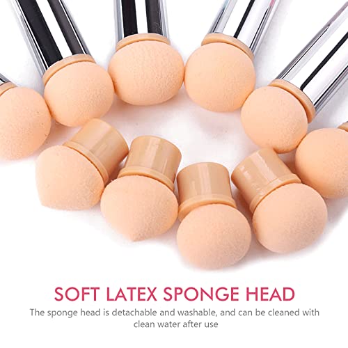 5pcs Nail Art Sponge with 20 Replacement Heads Nail Art Rendering Tools Double Head Ombre Sponge Manicure Brush for Women's Nail Decoration DIY Creative Nail Art