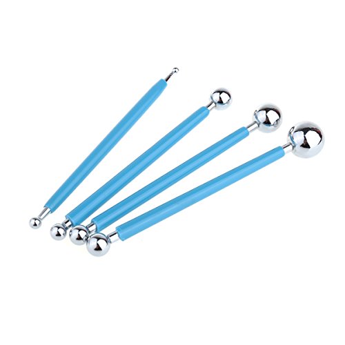 Mandala Dotting Tools,Ecjiuyi 8 Piece Sculpey Modeling Tools,Ball Stylus Rock Painting Tool Set,Ceramics Doll Fondant Modeling, Paper Flowers, Embossing Pattern