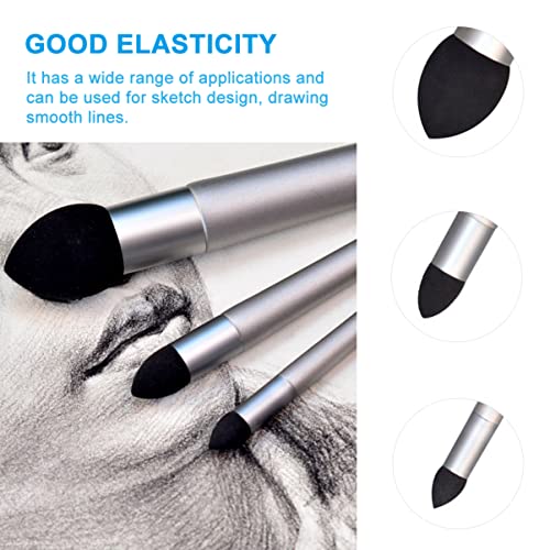 3pcs Sketching Smudge Correction Processing Detail Rendering Art Pencils Pen Tools Smear Painting Supplies Brush for Erase Graphite Paint Wipers Wipe Sketch Drawing Polyurethane
